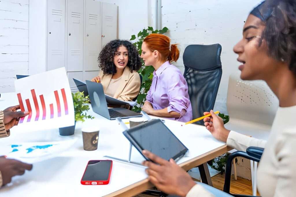 accouting specialists handling accounts and work